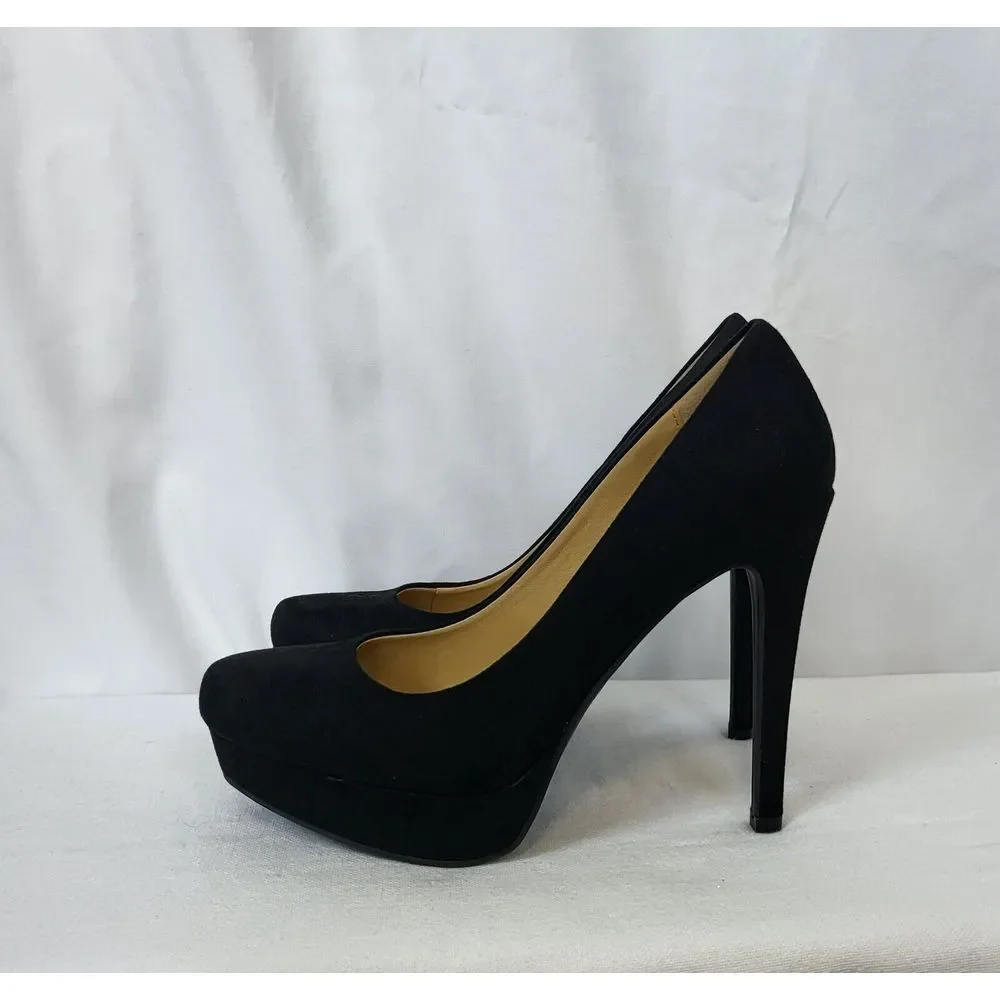 NWOB Chinese Laundry Black Microsuede Wendy II‎ 5